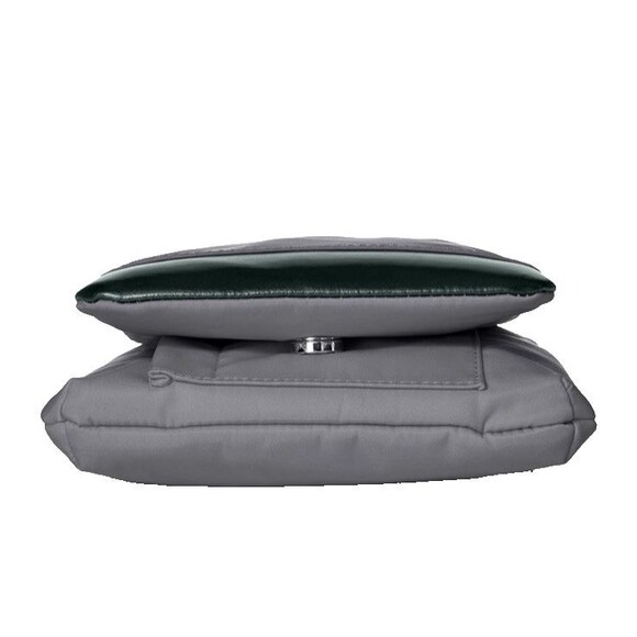 Lodis Kate Nylon Rfid Under Lock & Key Zora Travel Crossbody Pouch Bag Gray - Picture 6 of 7